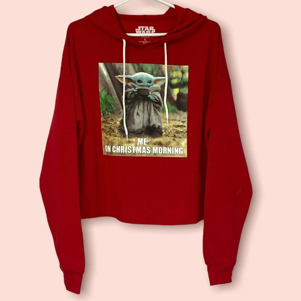 Star Wars Yoda Meme Christmas Hoodie Size L